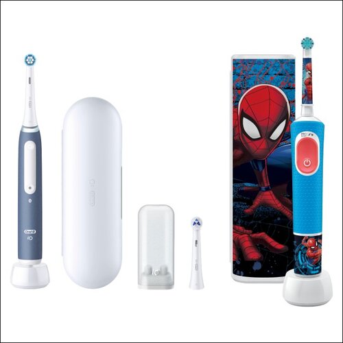Szczoteczka magnetyczna ORAL-B IO My Way + Szczoteczka rotacyjna ORAL-B Kids Pro Spiderman + Etui