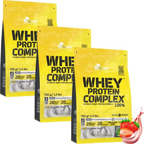 Odżywka białkowa OLIMP Whey Protein Complex 1 Truskawkowy 3 x 700 g