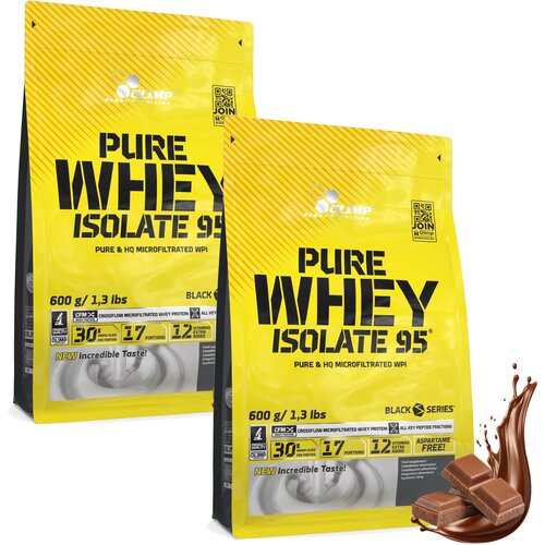 Odżywka białkowa OLIMP Pure Whey Isolate 95 Czekoladowy 2 x 600 g Bez laktozy