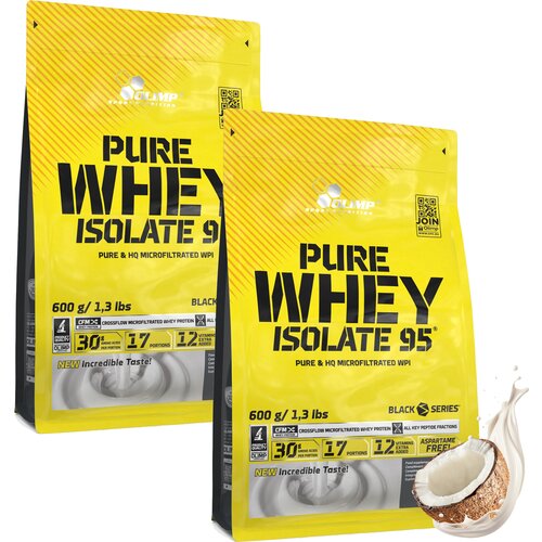 Odżywka białkowa OLIMP Pure Whey Isolate 95 Kokosowy 2 x 600 g Bez laktozy