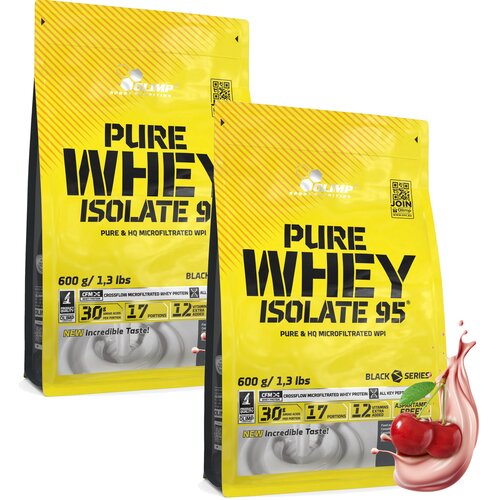 Odżywka białkowa OLIMP Pure Whey Isolate 95 Jogurt wiśniowy 2 x 600 g Bez laktozy