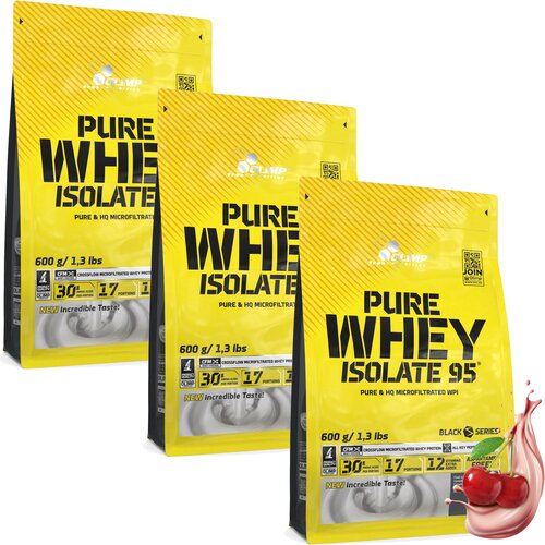 Odżywka białkowa OLIMP Pure Whey Isolate 95 Jogurt wiśniowy 3 x 600 g Bez laktozy