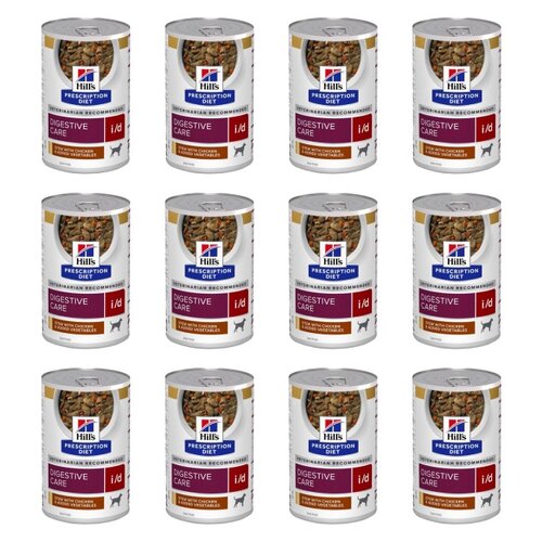 Karma dla psa HILL'S Prescription Diet Canine I/D Stews 606448 12 x 354 g