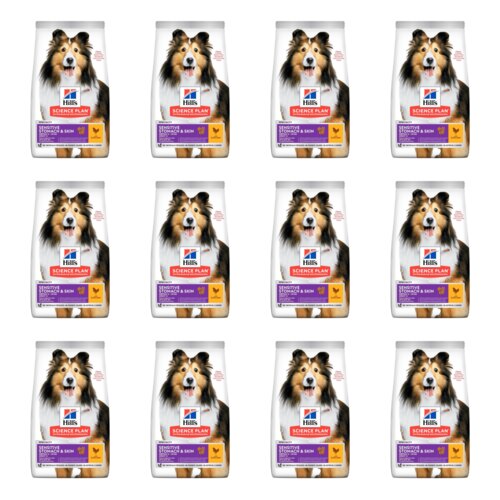 Karma dla psa HILL'S Science Plan Adult Sensitive Stomach & Skin Kurczak 12 x 2.5 kg