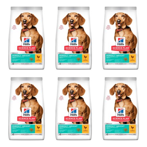 Karma dla psa HILL'S Science Plan Canine Adult Perfect Weight Small & Mini Kurczak 6 x 1.5 kg