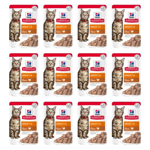 Karma dla kota HILL'S Science Plan Feline Adult Indyk 12 x 85 g