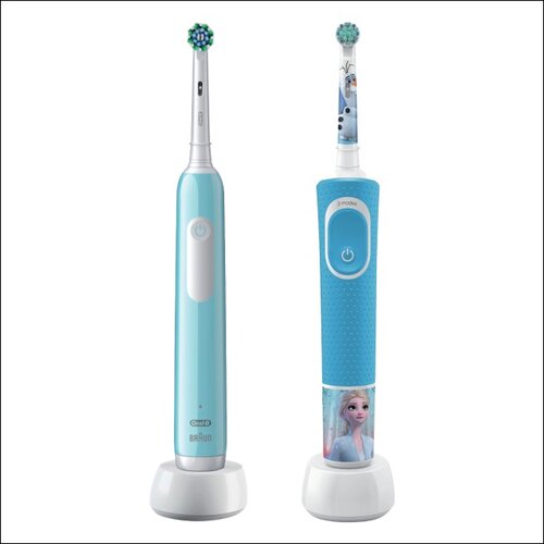 Szczoteczka rotacyjna ORAL-B Pro 1 + Szczoteczka rotacyjna ORAL-B Kids 3+ Kraina Lodu