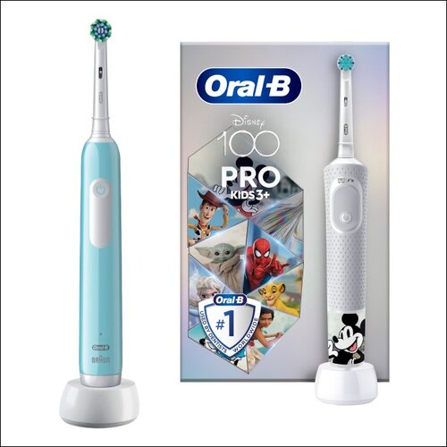 Szczoteczka rotacyjna ORAL-B Pro 1 + Szczoteczka rotacyjna ORAL-B D103 Kids Disney Mickey