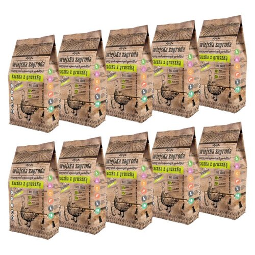 Karma dla psa WIEJSKA ZAGRODA Kaczka z gruszką 10 x 2 kg