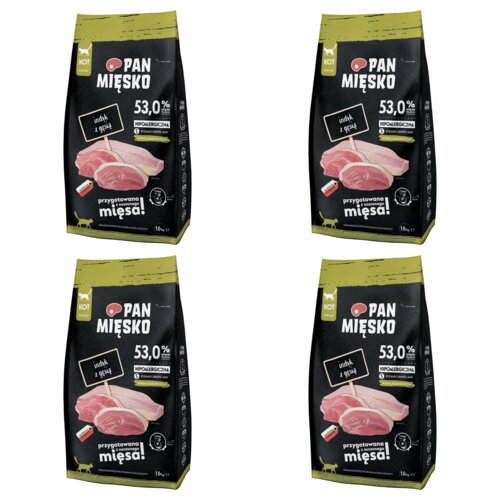 Karma dla kota PAN MIĘSKO Indyk z gęsią S 4 x 1.6 kg