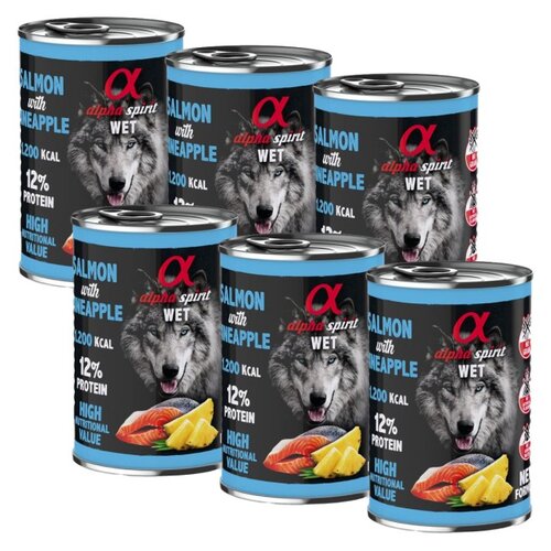 Karma dla psa ALPHA SPIRIT Łosoś z ananasem 6 x 400 g