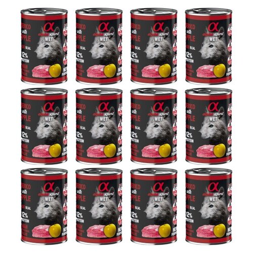 Karma dla psa ALPHA SPIRIT Wieprzowina z jabłkiem 12 x 400 g
