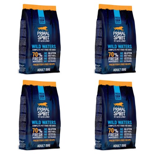 Karma dla psa półwilgotna PRIMAL SPIRIT Wild Waters Świeża ryba 4 x 1 kg