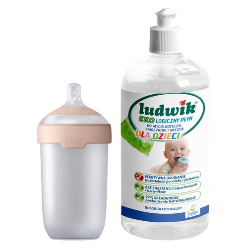 Butelka LOVI Mammafeel 250 ml + Płyn do mycia butelek i smoczków LUDWIK CG1010102ZEKL0121 475 ml