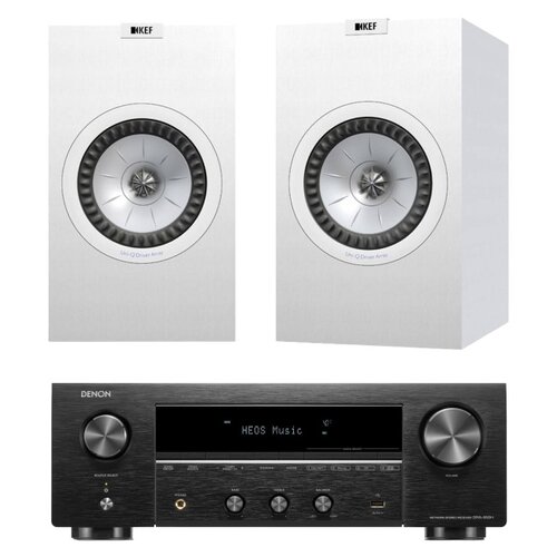 Amplituner DENON DRA-900H Czarny + Kolumny głośnikowe KEF Q350 Biały (2 szt.)