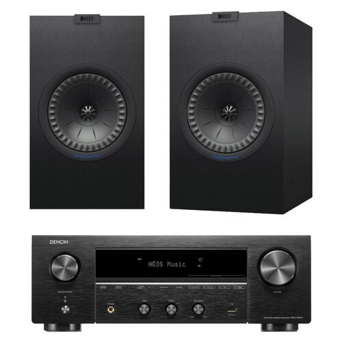 Amplituner DENON DRA-900H Czarny + Kolumny głośnikowe KEF Q350 Czarny (2 szt.)