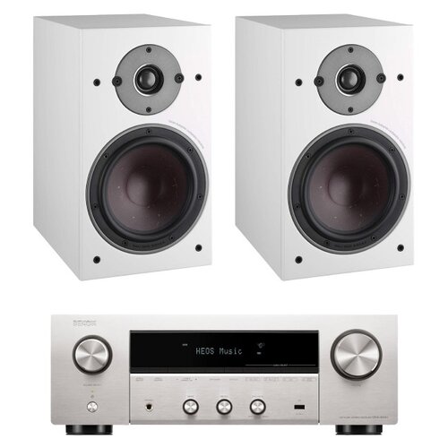 Amplituner DENON DRA-900H Srebrny + Kolumna głośnikowa DALI Oberon 3 Biały (2 szt.)