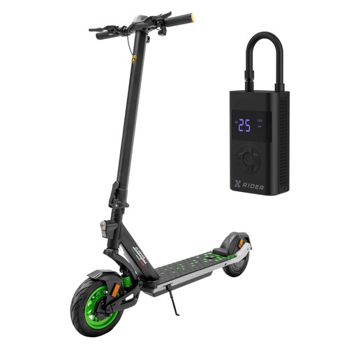 Hulajnoga elektryczna LAMBORGHINI AL2 35km 350W Amortyzacja 10" Czarny + Pompka rowerowa XRIDER z funkcją powerbank XR00AP01
