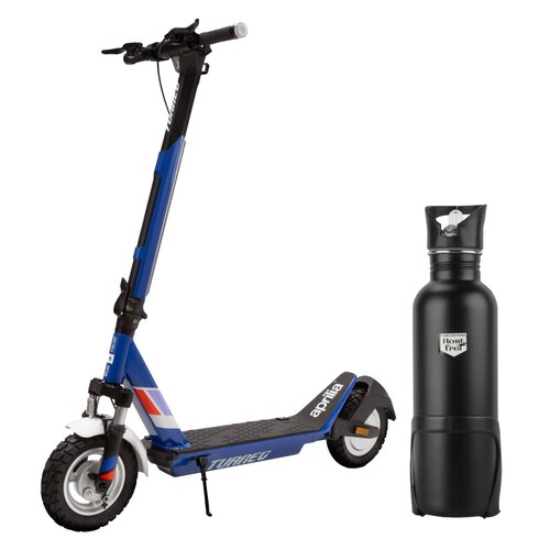 Hulajnoga elektryczna APRILIA Tuareg 40km 350W Amortyzacja 10" Granatowy + Bidon termiczny FISCHER z uchwytem 86057 750 ml
