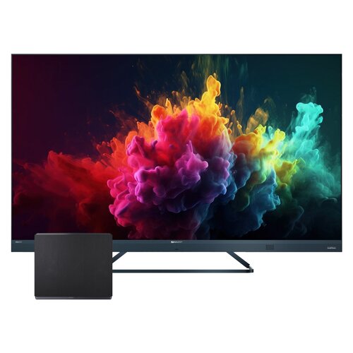 Telewizor SHARP 55FQ8EG 55" QLED 4K 144Hz Google TV Dolby Vision Dolby Atmos HDMI 2.1 + Subwoofer SHARP CP-AWS0101 Czarny