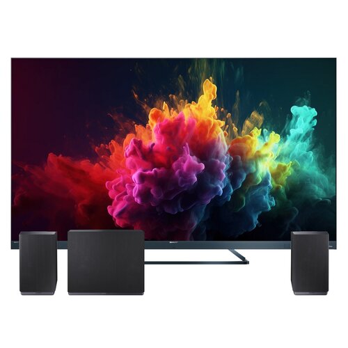 Telewizor SHARP 65FQ8EG 65" QLED 4K 144Hz Google TV Dolby Vision Dolby Atmos HDMI 2.1 + Subwoofer SHARP CP-AWS0101 Czarny + Kolumny głośnikowe SHARP CP-AWS 2001 Czarny (2 szt.)