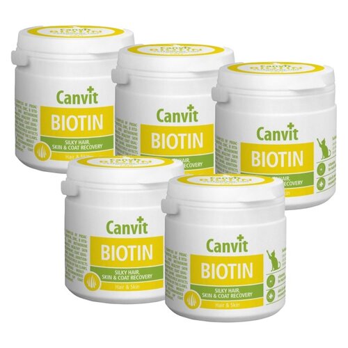 Suplement dla kota CANVIT Biotyna 5 x 100 g