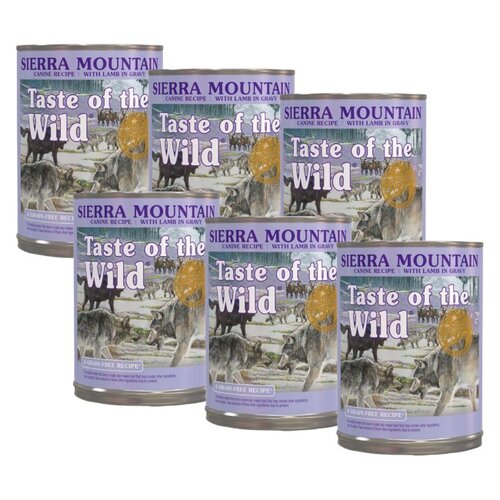 Karma dla psa TASTE OF THE WILD Sierra Mountain Jagnięcina 6 x 390 g