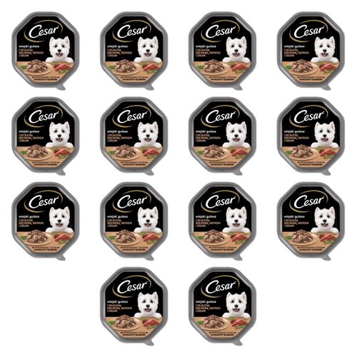 Karma dla psa CESAR Wołowina z indykiem 14 x 150 g