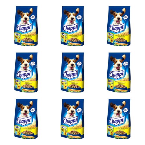 Karma dla psa CHAPPI Drób z warzywami 9 x 2.7 kg