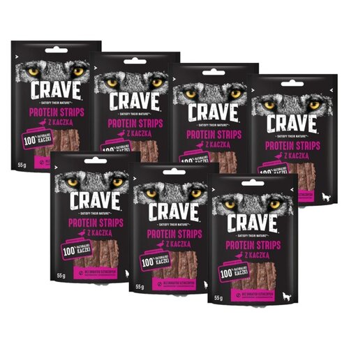 Przysmak dla psa CRAVE Protein Strips Kaczka 7 x 55 g