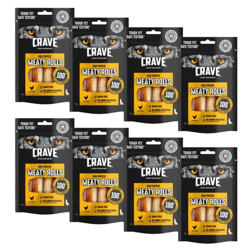 Przysmak dla psa CRAVE Meaty Rolls Kurczak 8 x 50 g
