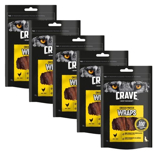 Przysmak dla psa CRAVE Wraps Kurczak 5 x 50 g