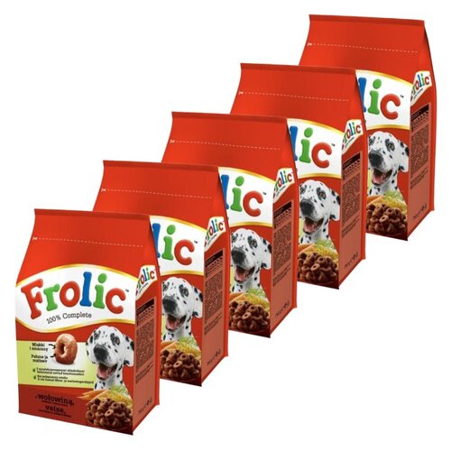Karma dla psa FROLIC Wołowina 5 x 750 g