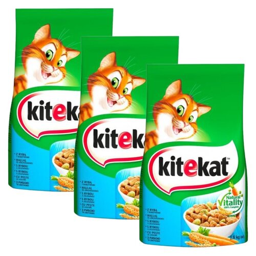 Karma dla kota KITEKAT Ryba z warzywami 3 x 1.8 kg