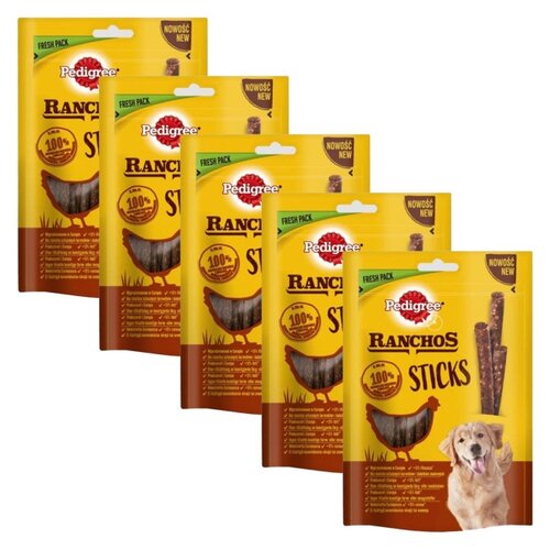 Przysmak dla psa PEDIGREE Ranchos Sticks Wątróbka z kurczaka 5 x 60 g