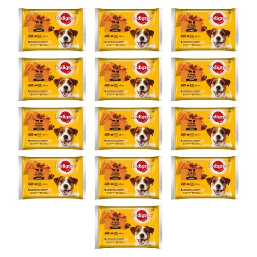 Karma dla psa PEDIGREE Vital Protection Wołowina Jagnięcina Indyk Marchewka (52 x 100 g)