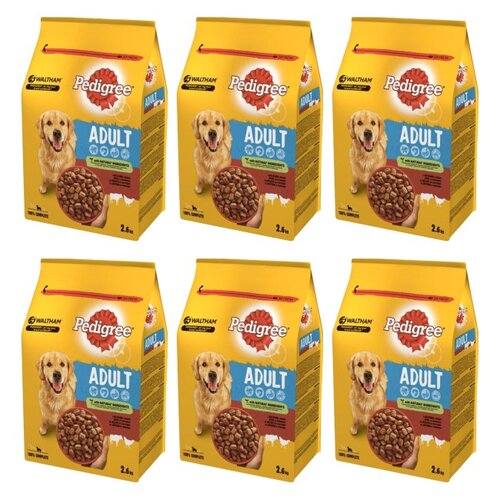 Karma dla psa PEDIGREE Vital Protection Wołowina z drobiem 6 x 2.6 kg