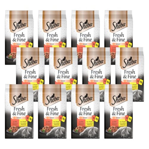 Karma dla kota SHEBA Fresh&Fine Wołowina i Kurczak 72 x 50 g