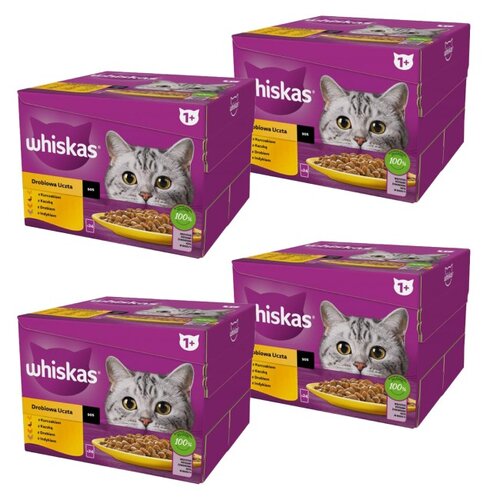 Karma dla kota WHISKAS Drobiowa Uczta Mix Smaków (96 x 85 g)