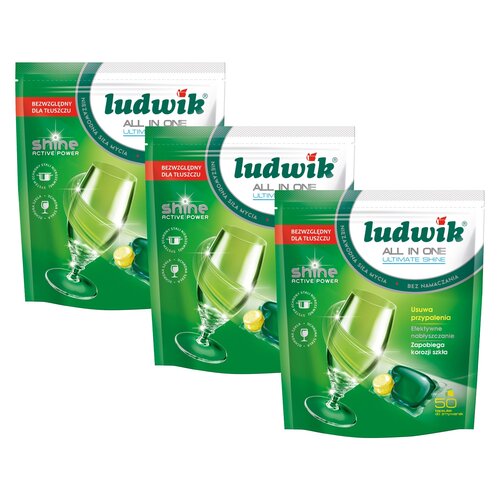 Kapsułki do zmywarek LUDWIK All In One Ultimate Shine - 150 szt.