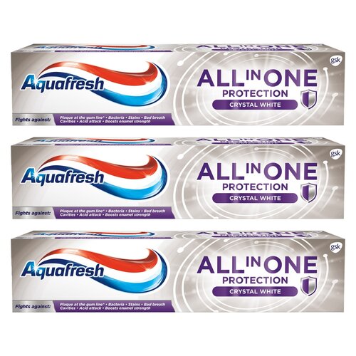 Pasta do zębów AQUAFRESH All In One Protect Crystal White 100 ml 3 szt.