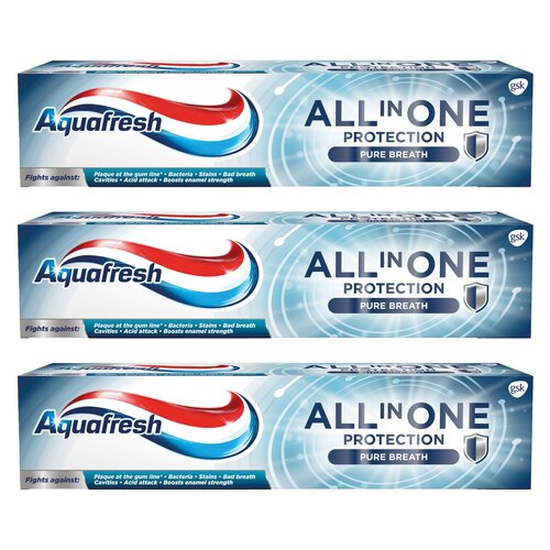 Pasta do zębów AQUAFRESH All In One Protect Pure Breath 100 ml 3 szt.