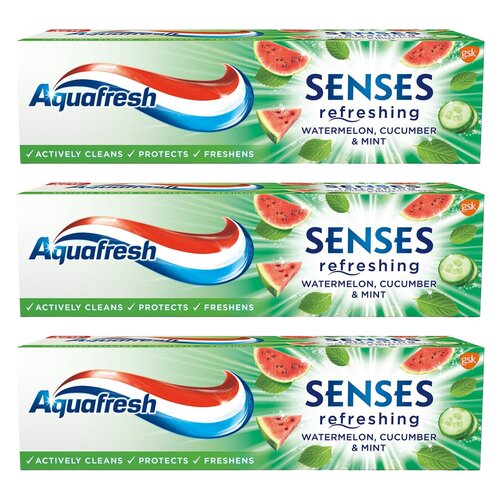 Pasta do zębów AQUAFRESH Senses Refreshing Watermelon 75 ml 3 szt.