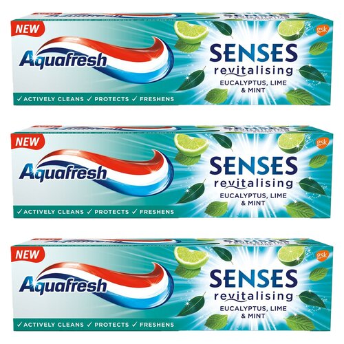 Pasta do zębów AQUAFRESH Senses Revitalising Eucalyptus 75 ml 3 szt.