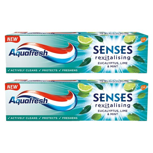 Pasta do zębów AQUAFRESH Senses Revitalising Eucalyptus 75 ml 2 szt.