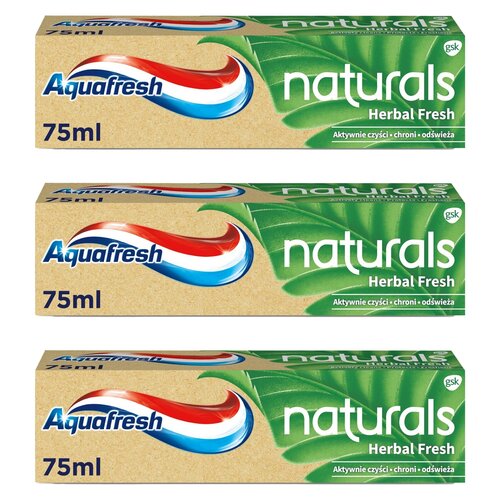 Pasta do zębów AQUAFRESH Naturals Herbal Fresh 75 ml 3 szt.