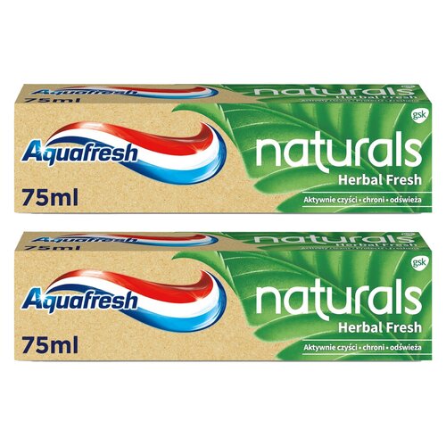 Pasta do zębów AQUAFRESH Naturals Herbal Fresh 75 ml 2 szt.