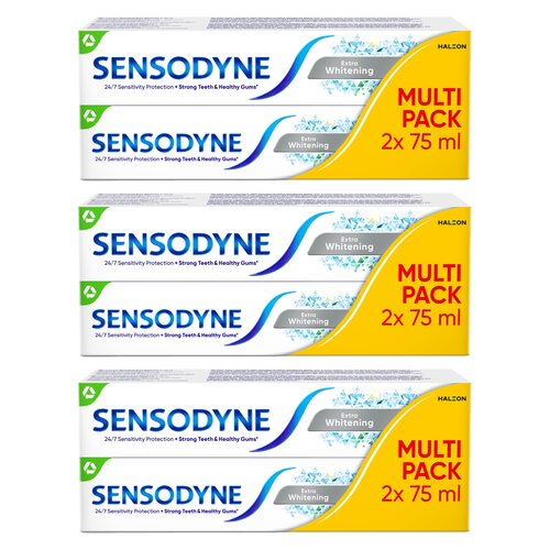Pasta do zębów SENSODYNE Extra Whitening 2 x 75 ml 3 szt.