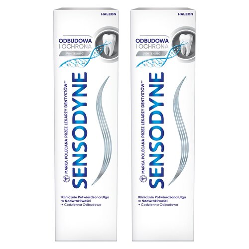 Pasta do zębów SENSODYNE Odbudowa i Ochrona Whitening 75 ml 2 szt.