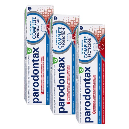 Pasta do zębów PARODONTAX Complete Protect  Extra Fresh 75 ml 3 szt.